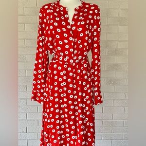 Boden Belted Shirtdress Red Poppy US 12
